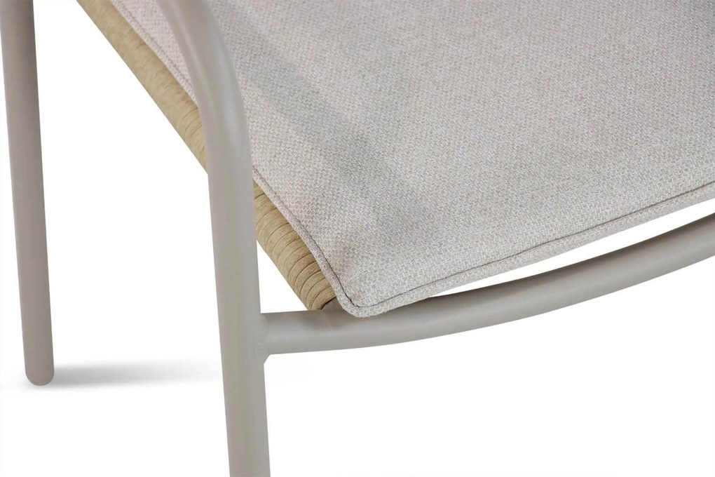 Tuinstoel stapelbaar Aluminium/rope Taupe-naturel-bruin Coco Penya
