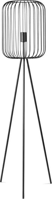 Moderne Staande Lamp, Zwarte Tripod Vloerlamp, Metalen Driepoot Vloerlamp, Decoratieve Lamp voor Woonkamer, Slaapkamer, Kantoor, 134 cm