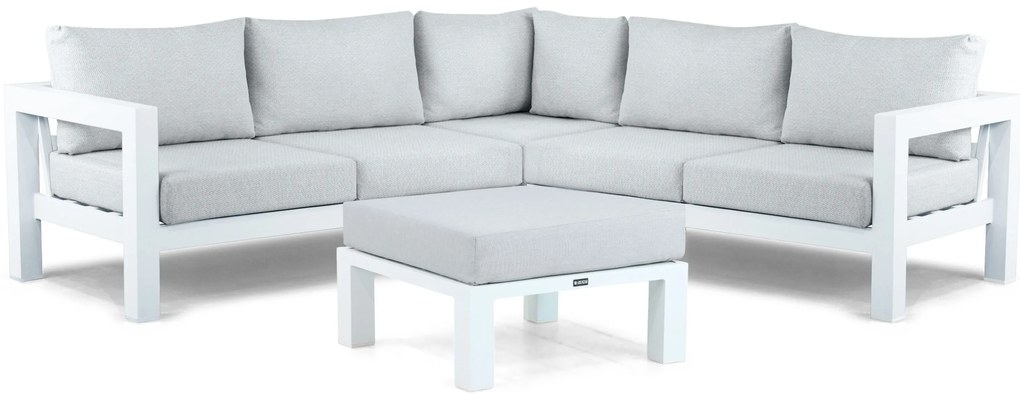 Hoek loungeset 5 personen Aluminium Wit Lifestyle Garden Furniture Luca
