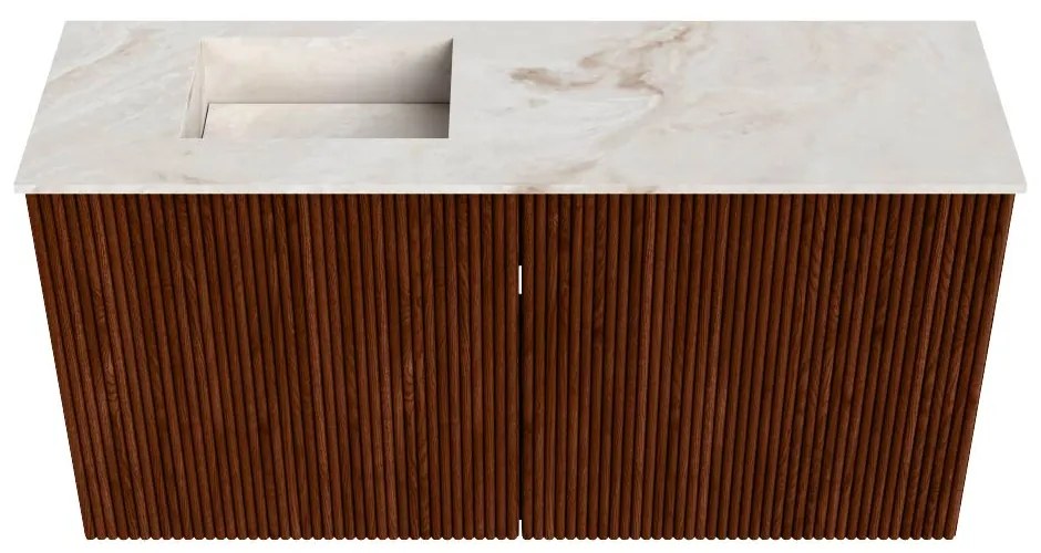 Mondiaz Joya DLux 80cm toiletmeubel ruby met wastafel faye links zonder kraangat frappe