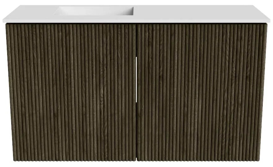 Mondiaz Joya 70cm toiletmeubel shadow met wastafel faye links 1 kraangat talc