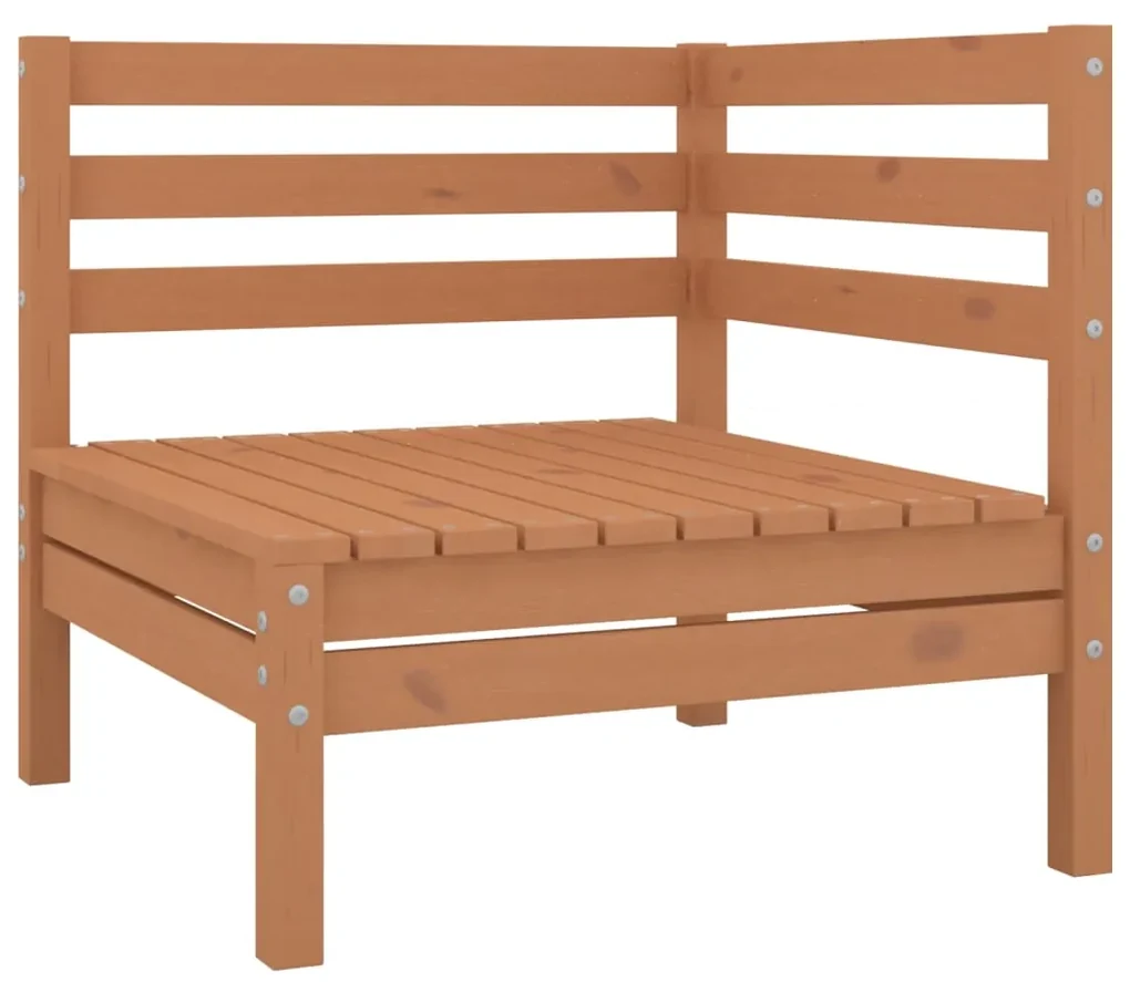 vidaXL 4-delige Loungeset massief grenenhout honingbruin