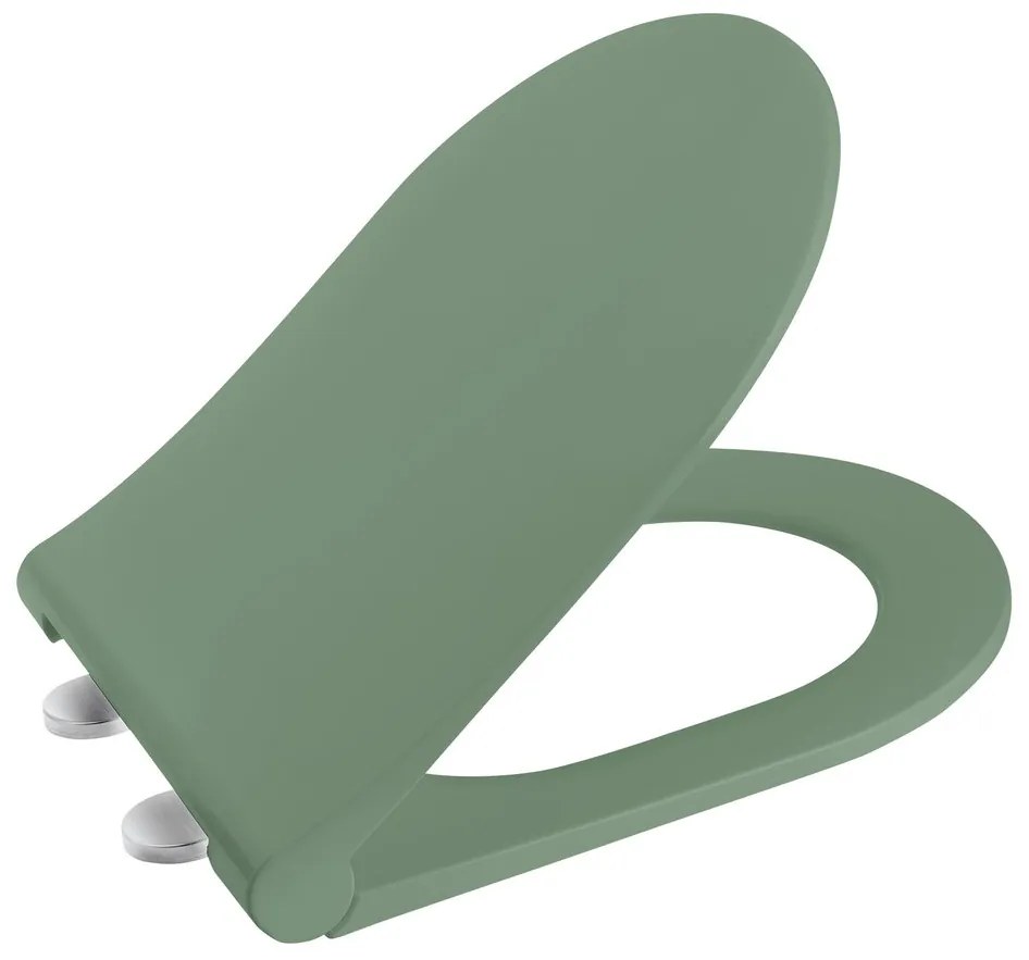 Sapho Brilla randloos toilet met zitting 36.5x53cm groen mat