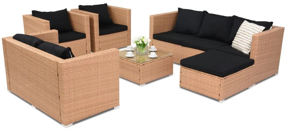 Roma Corner 8 Tuinpunt honing technorattan tuinmeubelen