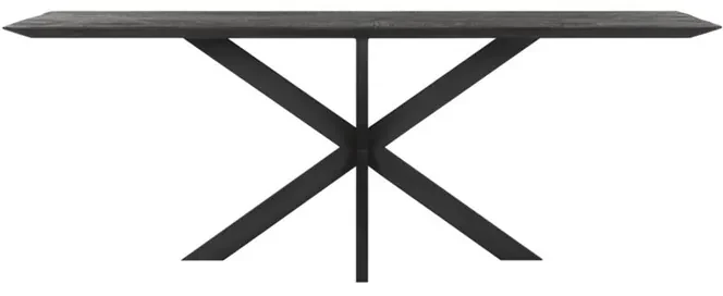 DTP Home Timeless Black Eettafel Zwart Teak Met Kruispoot 210 Cm - 210 X 100cm.