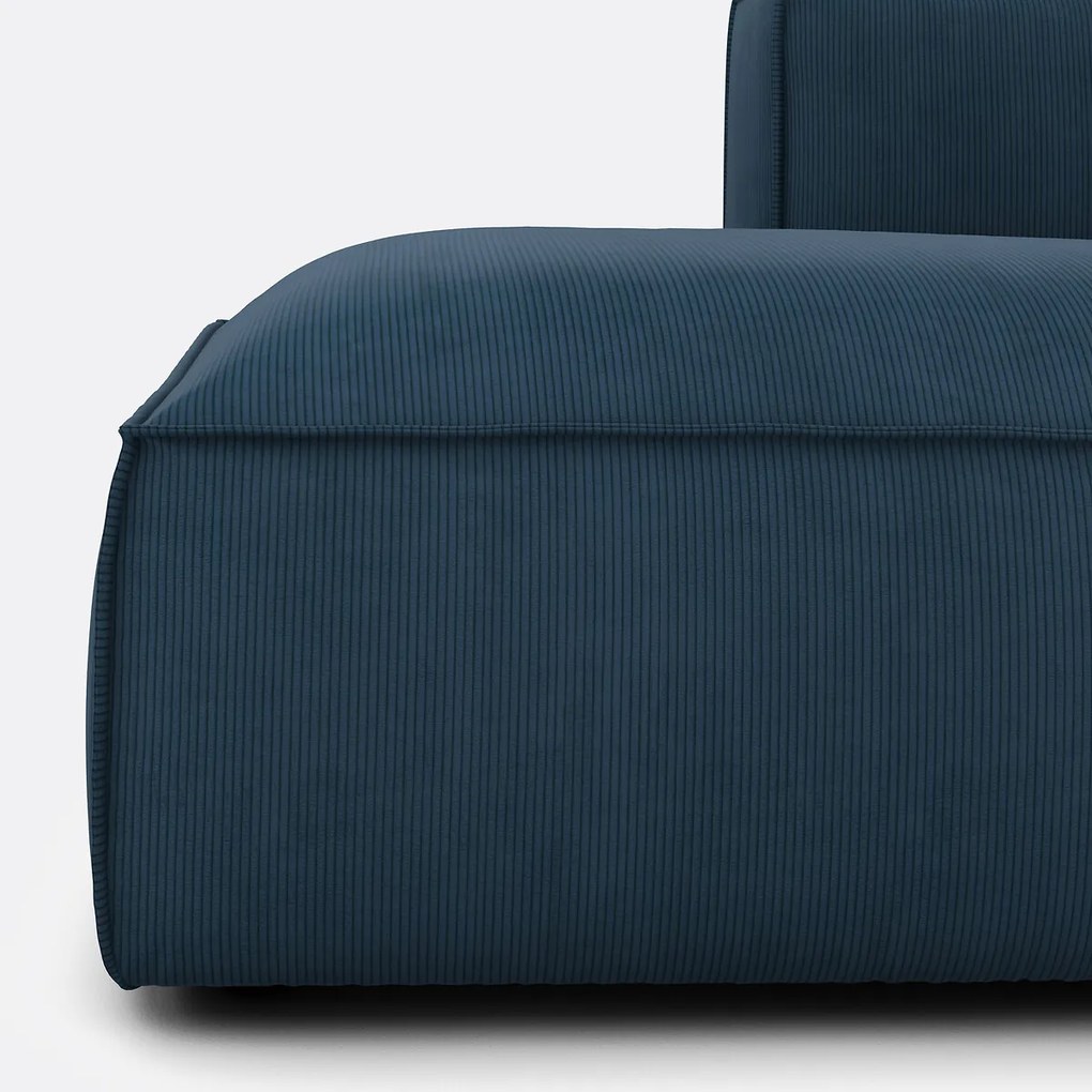 Modulaire hoekbank rechts in ribfluweel, SEVEN
