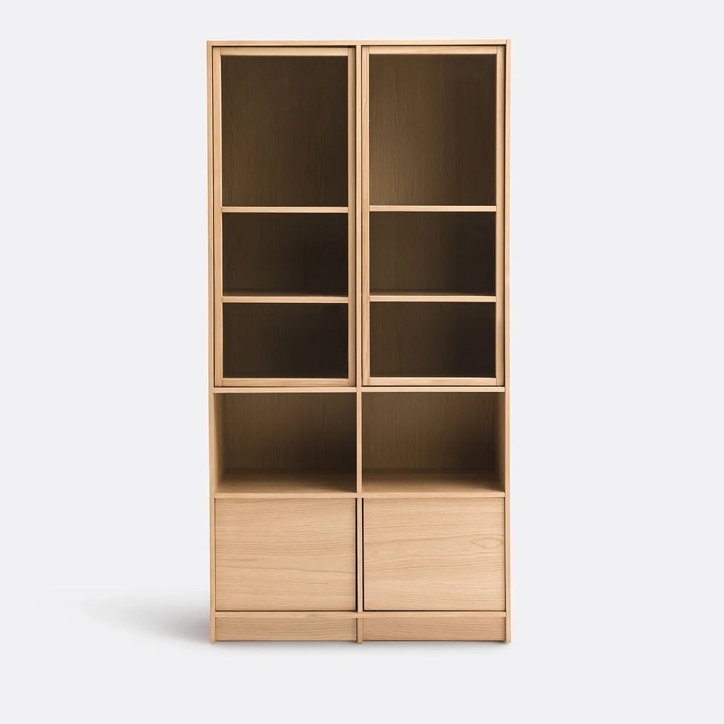 Modulaire vitrinekast 4 deuren 2 nissen, Senssia