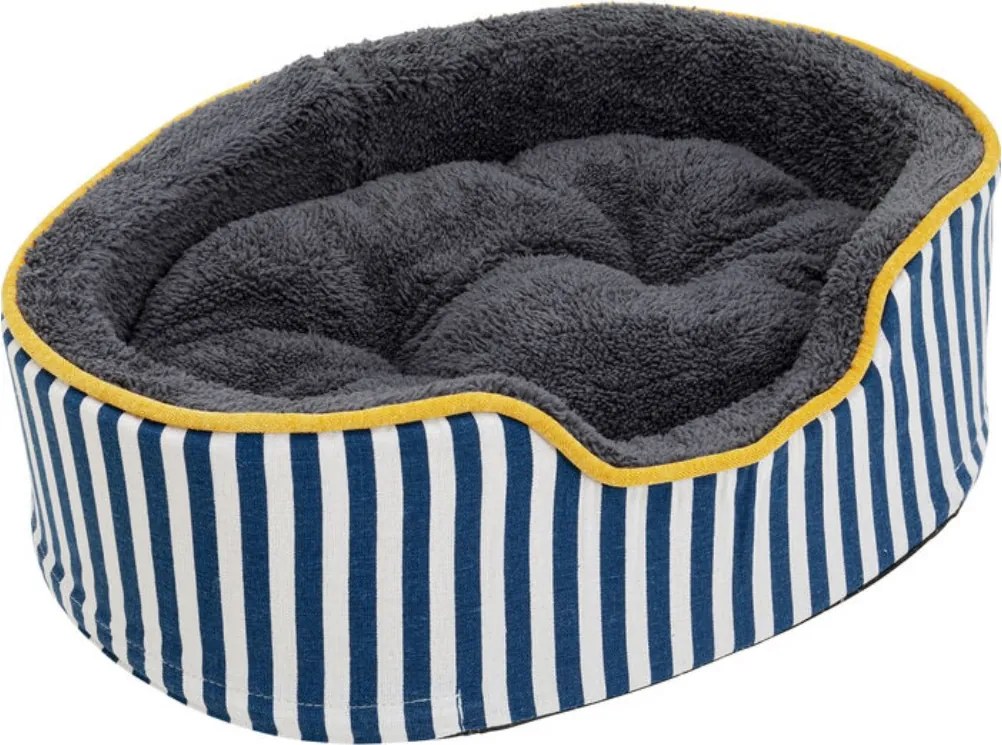 Honden En Kattenmand Blauw Wit Gestreept