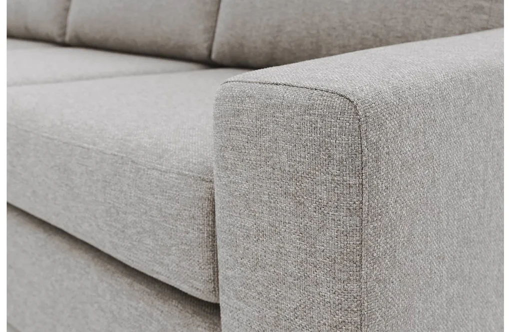 Goossens Hoekbank Lucca Met Chaise Longue grijs, stof, 2,5-zits, stijlvol landelijk met chaise longue rechts