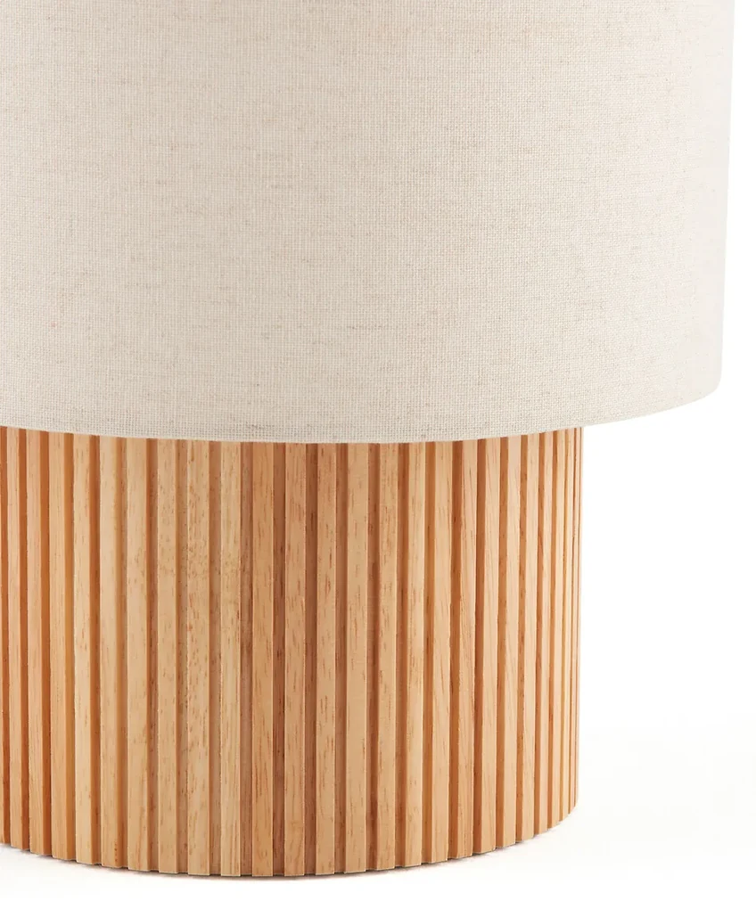 Staande lamp in essenhout en linnen, Bruisse