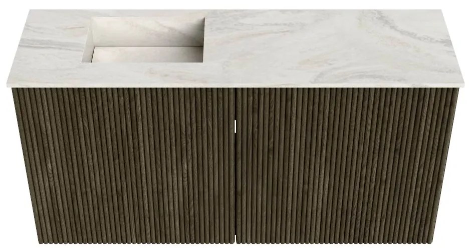 Mondiaz Joya DLux 80cm toiletmeubel shadow met wastafel faye links zonder kraangat ostra