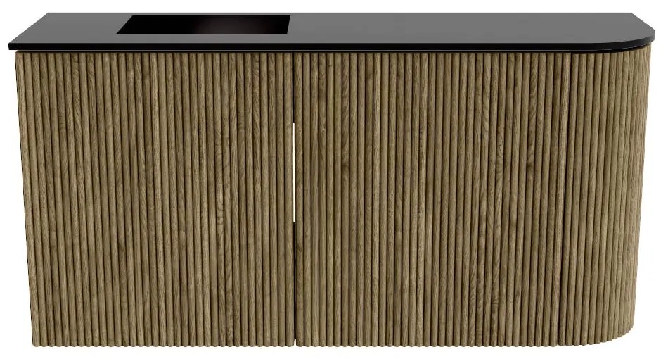 Mondiaz Joya 80cm toiletmeubel ronding rechts dusk met wastafel faye links zonder kraangat urban