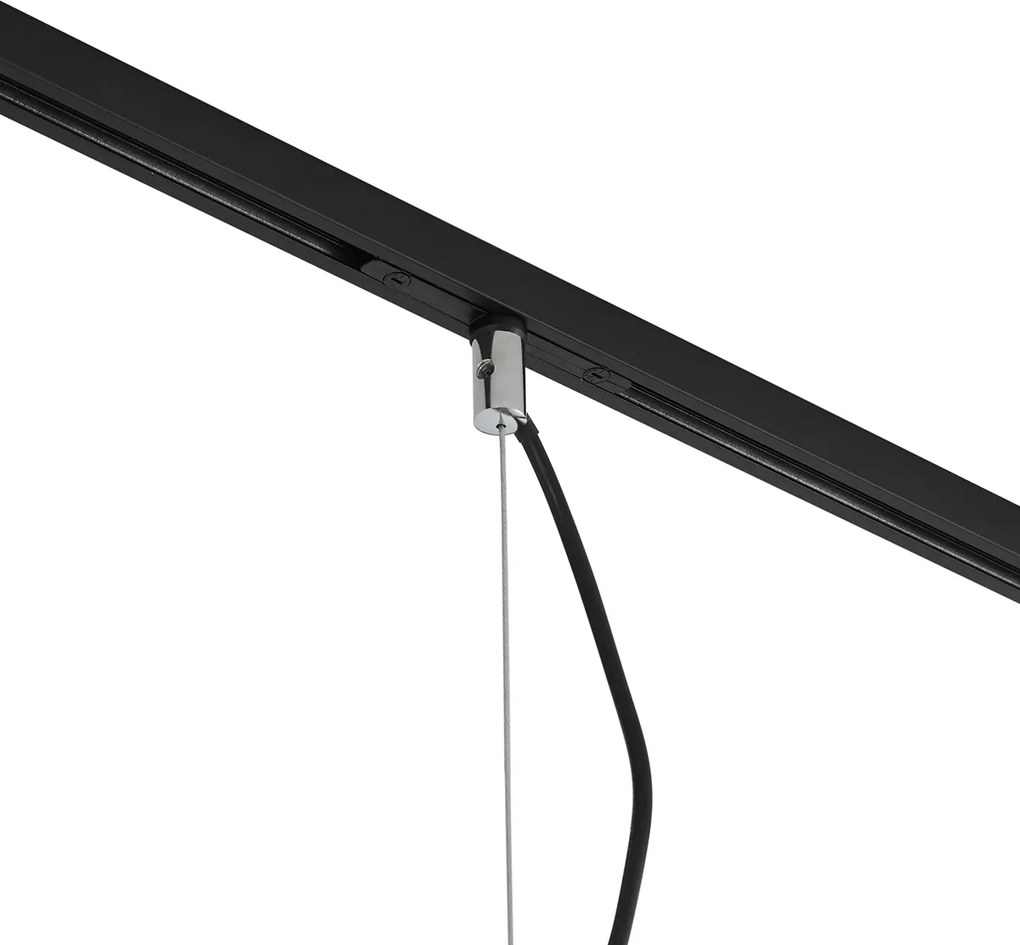 Design hanglamp donker chroom voor railsysteem 1-fase - Slimline Sara