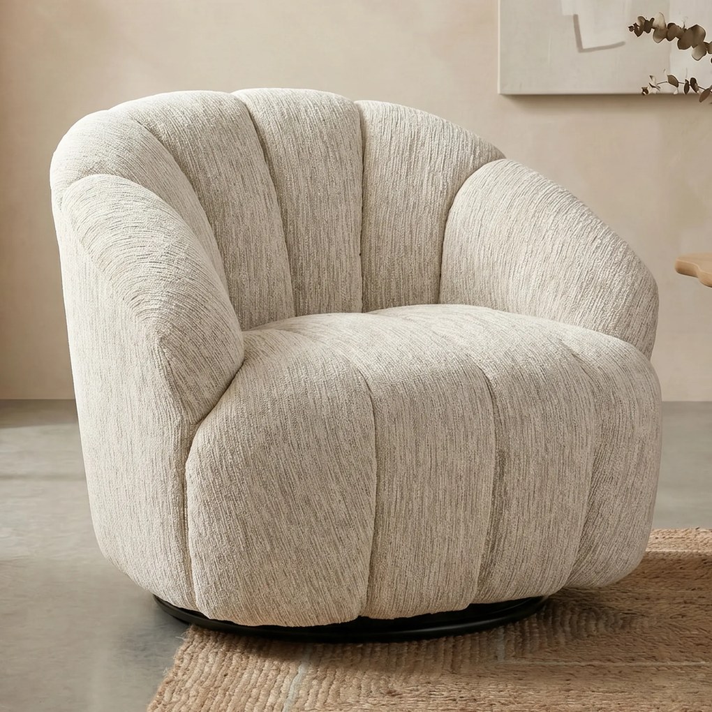 Schelpvormig Fauteuil Beige