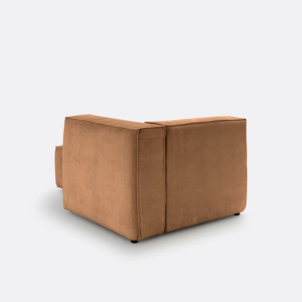 Element voor modulaire bank, in ribfluweel, Seven