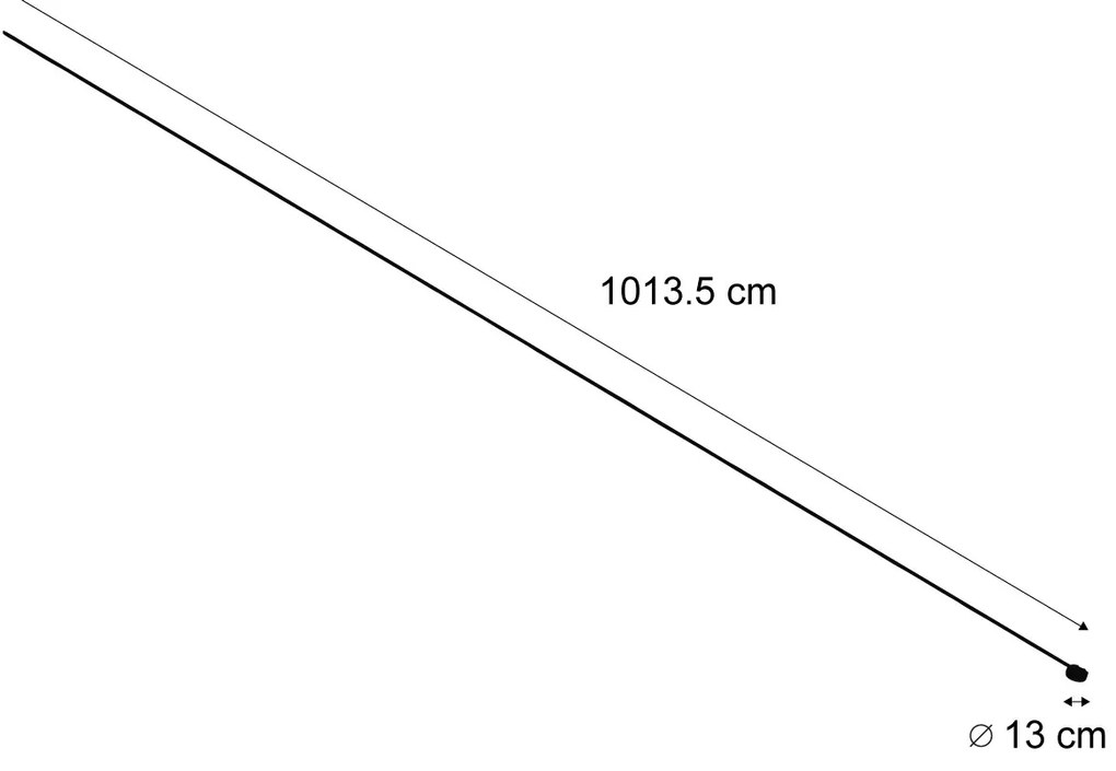 Modern railsysteem zwart 1-fase 1000 cm met ronde voeding - Magnetic Modern Binnenverlichting Lamp