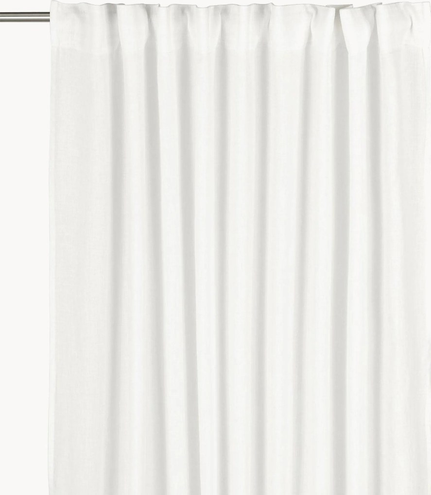 Linnen ondoorzichtige multibandgordijnen Julie, 2-delig, B 145 cm