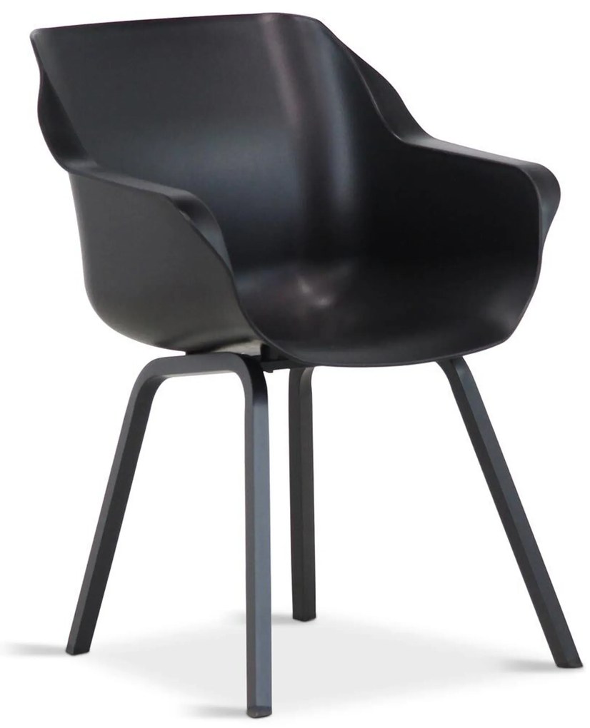 Tuinstoel Kunststof Zwart Hartman Sophie Element carbon - met gratis kussen