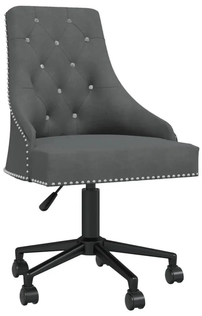 vidaXL Eetkamerstoelen draaibaar 2 st fluweel donkergrijs