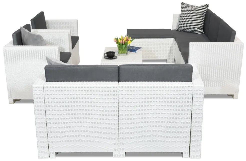 Colorado Relax Corner 8 witte Bica technorattan loungemeubelset