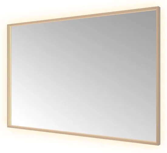 Hotbath &MORE Spiegel directe en indirecte LED color changing spiegelverwarming dimbaar met afstandsbediening Geborsteld zwart PVD SQU128BCP