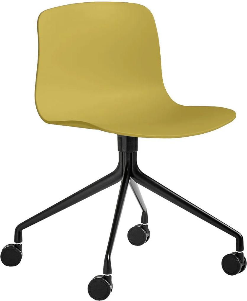 Hay About a Chair AAC14 stoel met zwart onderstel Mustard