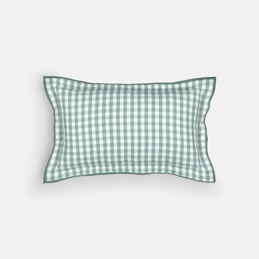 Gingham katoen/linnen kussenhoes, Cottage