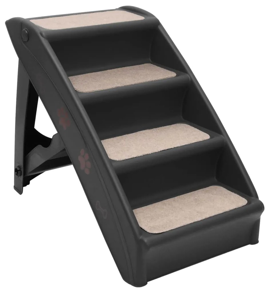vidaXL Hondentrap inklapbaar 62x40x49,5 cm zwart