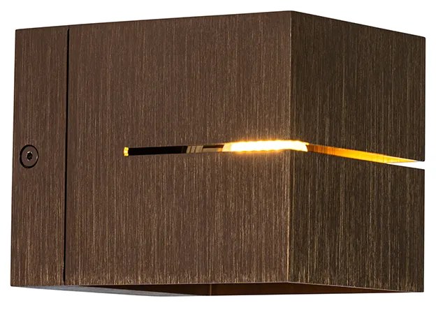 Moderne wandlamp donkerbrons - Transfer Groove