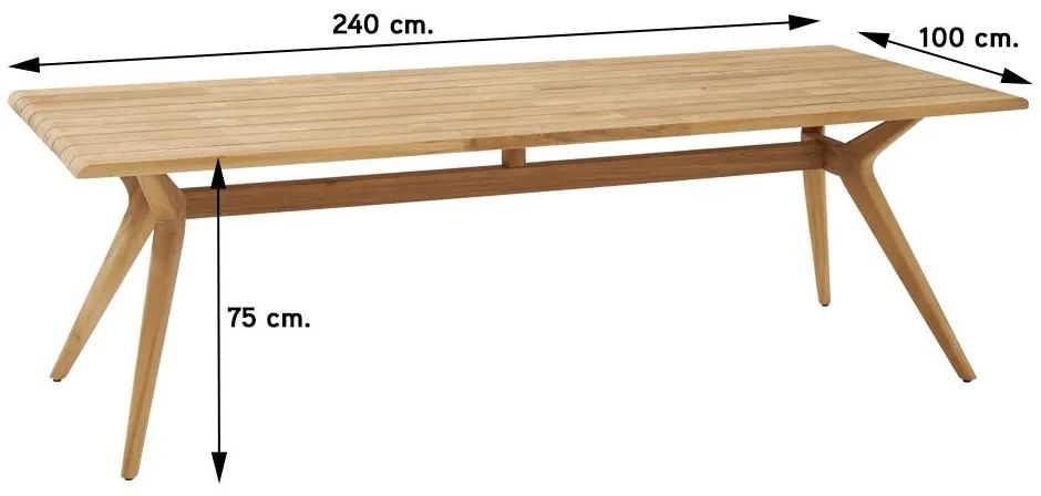 4 Seasons Sempre/Belair tuinset - 240x100 cm. - 7-delig