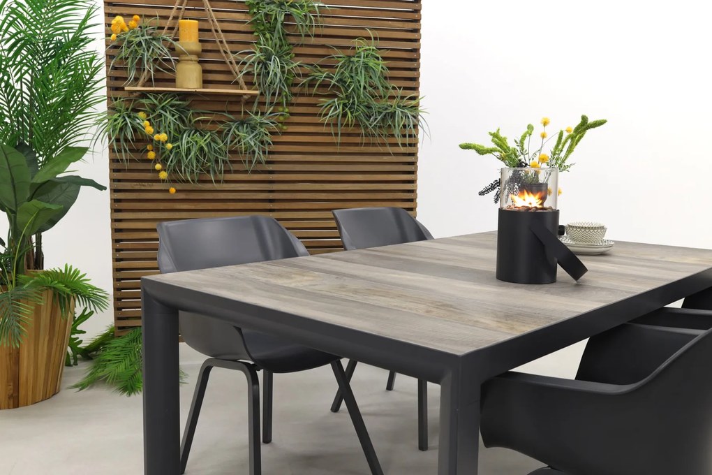 Hartman Sophie Xerix/Kings 4-persoons dining tuinset 180x100 cm. - Antraciet
