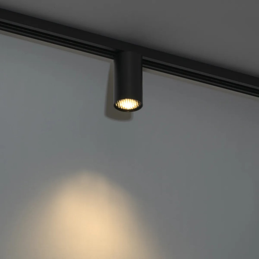 Moderne spot zwart voor railsysteem 1-fase GU10 50mm - Iconic Ruby Honey
