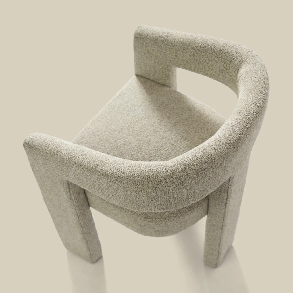Wabi Sabi Eetkamerstoel Beige Volledig Stof