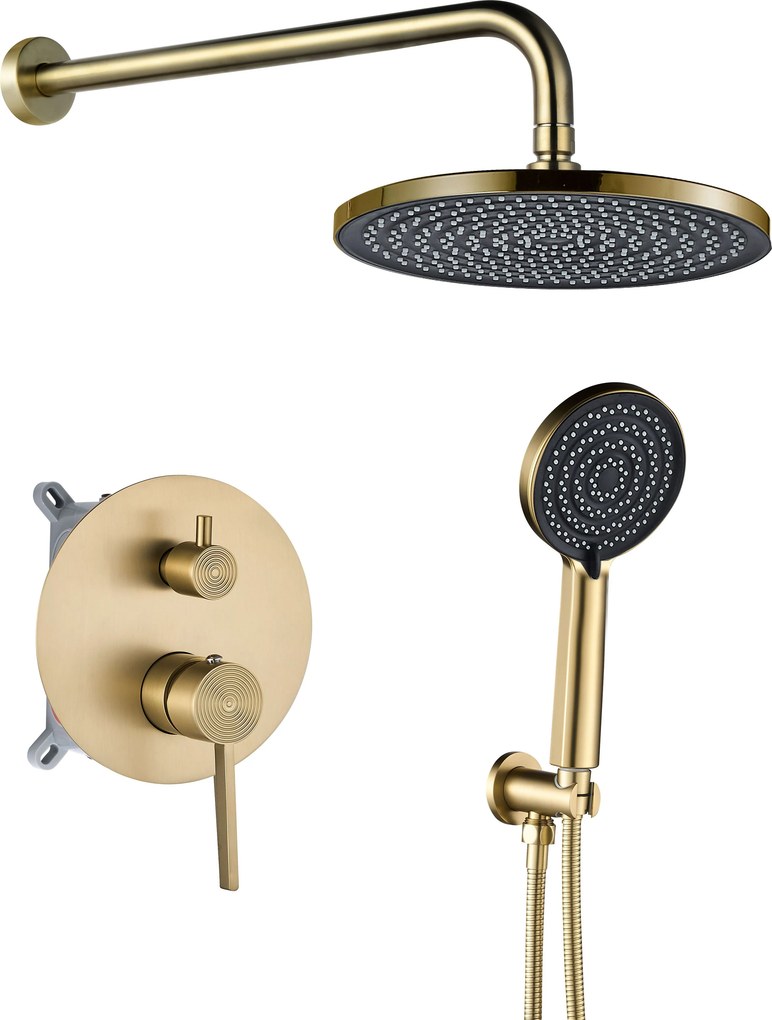Inbouw regendoucheset Rea Foster Brush Gold + BOX