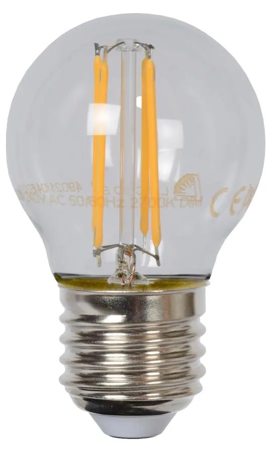 Lucide Bulb dimbare LED lamp 2700K E27 4W 4.5cm transparant
