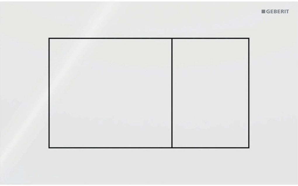 Geberit Sigma 40 bedieningspaneel square glans wit glas voor Sigma reservoirs 8cm (UP720) en 12cm (UP320)