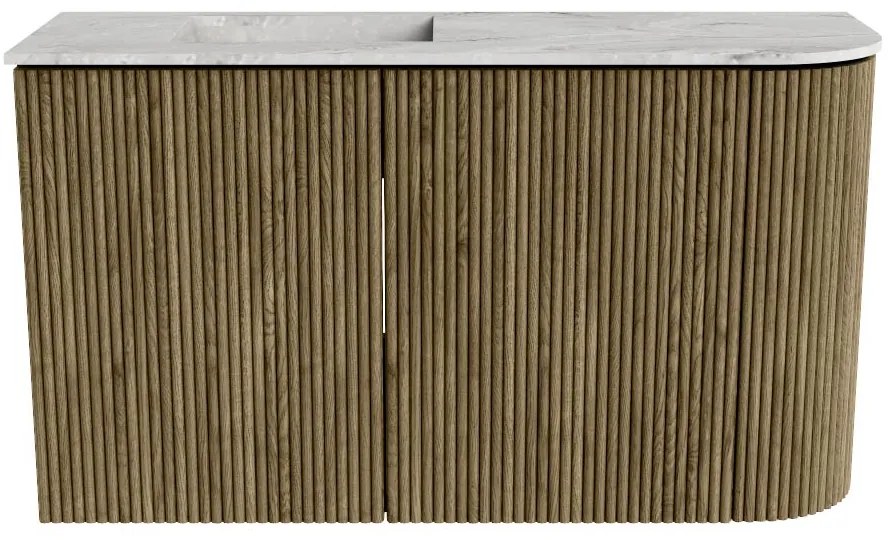 Mondiaz Joya DLux 70cm toiletmeubel ronding rechts dusk met wastafel faye links zonder kraangat glace