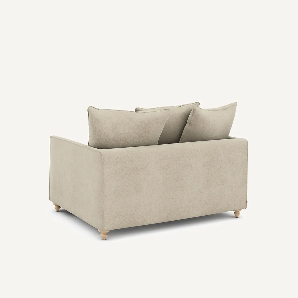 2-zits slaapbank van linnen fluweel, LAZARE