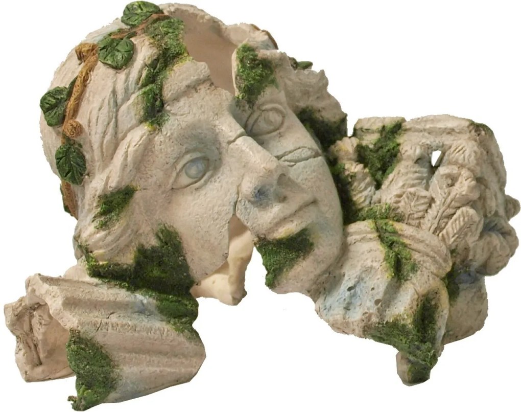 Polyresin ornament Romeins beeld grijs vrouw 23x15 cm