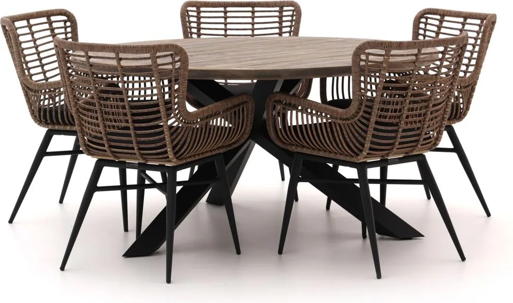 Diningset Intenso | 5 personen | Tuinset teakhout | 6-delig | Kees Smit Tuinmeubelen