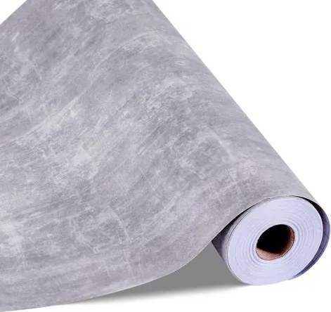 VEVOR Zelfklevend Behang, 45 cm x 15 m, Muurbehang, Zelfklevende Folie in Industriële Stijl, Meubelfolie, Meubelsticker, Decoratieve Behangrol voor Slaapkamer, Keuken, Kantoor, Badkamer, Donkergrijs