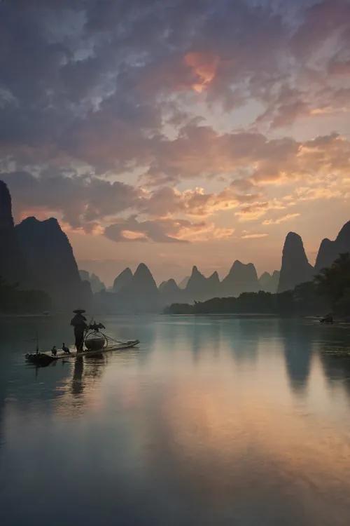 Foto Li River Sunrise, Yan Zhang