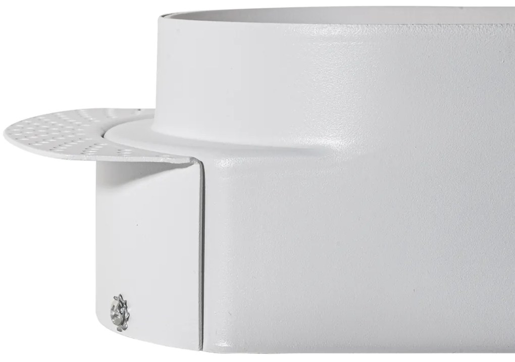 Set van 6 Afgeronde inbouwspot wit GU10 50mm 2-lichts - Hubs GU10 Binnenverlichting Lamp