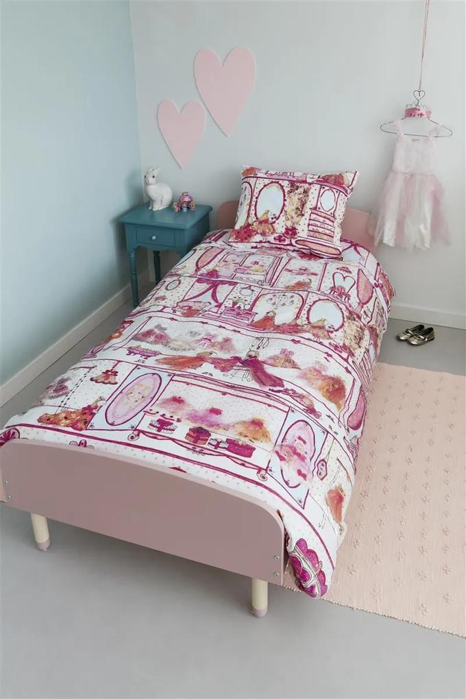 HANNEKEJAG | Dekbedovertrekset Princess eenpersoons: breedte 140 cm x lengte 200/220 cm + roze dekbedovertreksets katoen bed & bad beddengoed
