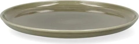 Ontbijtbord, reactieve glazuur, steengoed, olijfgroen, Ø22 cm
