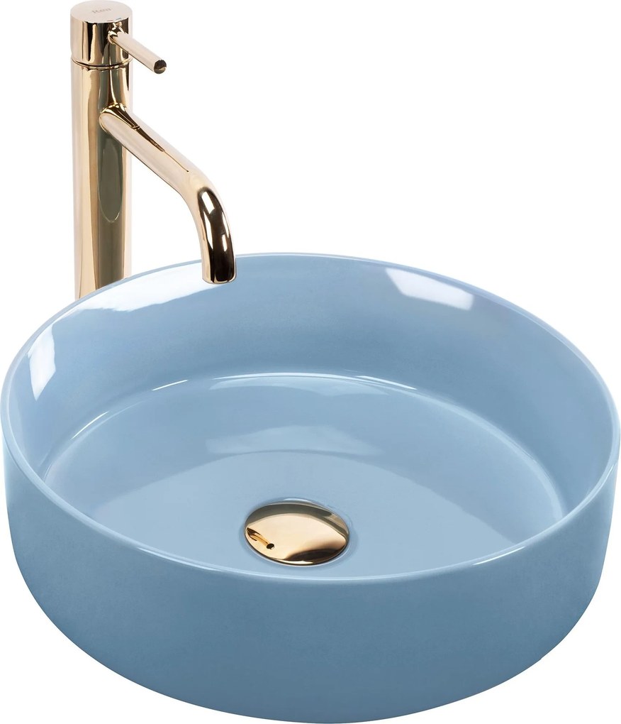 Opzetwastafel Rea SAMI L.BLUE SHINY