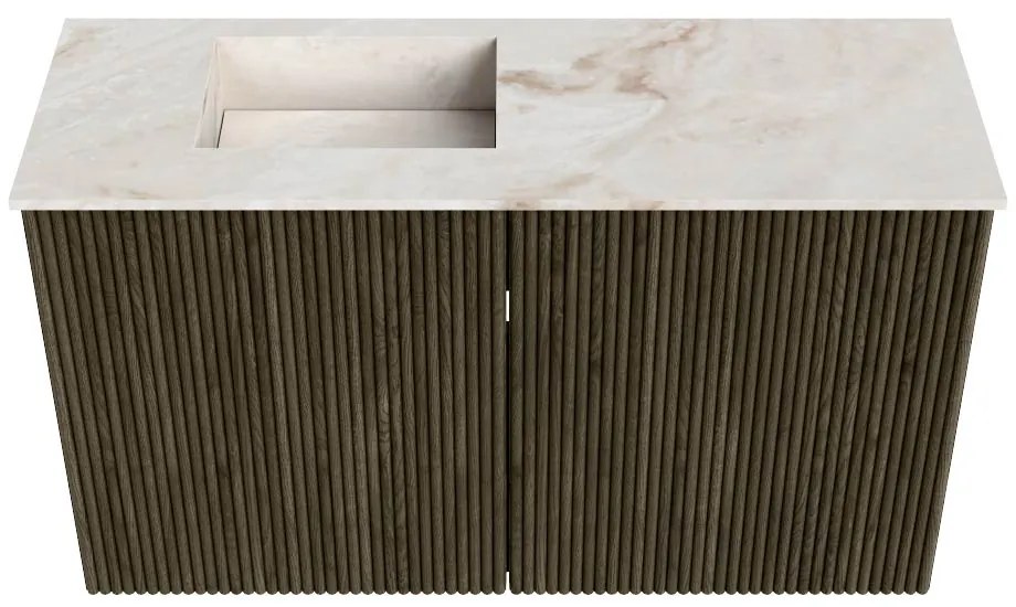 Mondiaz Joya DLux 70cm toiletmeubel shadow met wastafel faye links zonder kraangat frappe