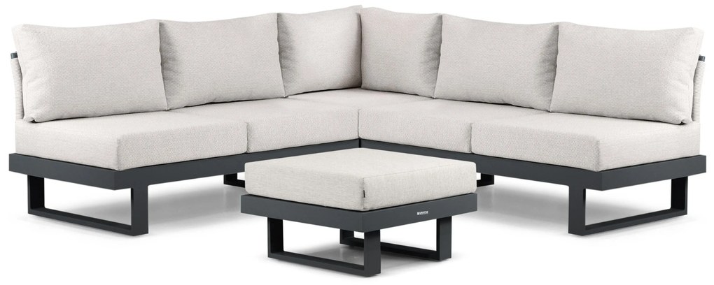 Hoek loungeset 5 personen Aluminium Grijs Lifestyle Garden Furniture Lorenzo