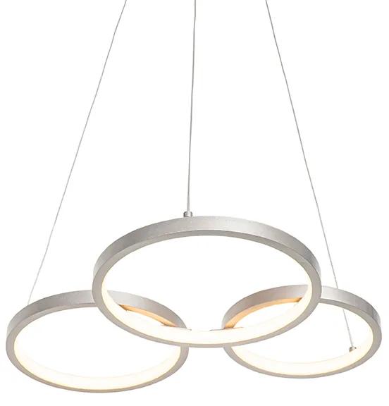 Hanglamp staal incl. LED 3-staps dimbaar 3-lichts - Rondas Modern Binnenverlichting Lamp