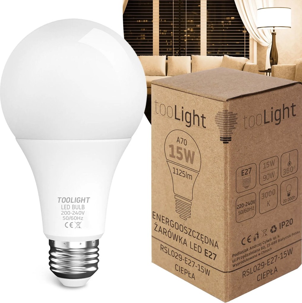 LED lamp RSL029 E27 15W Warm